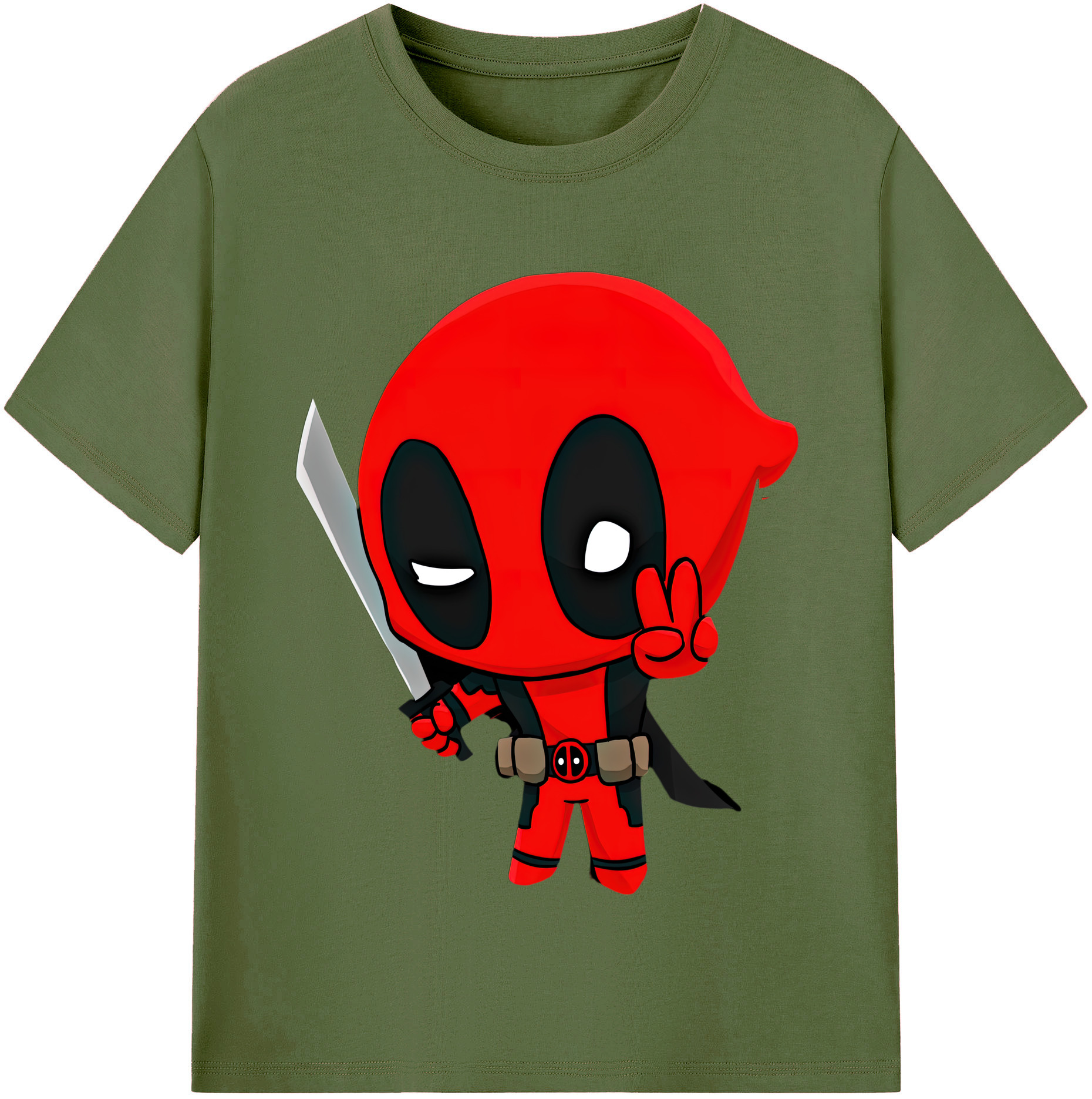 （画像用） Deadpool デッドプール 綿100％半袖Tシャツ（フロントプリント）
